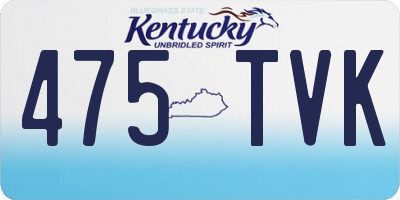 KY license plate 475TVK