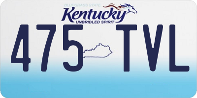 KY license plate 475TVL