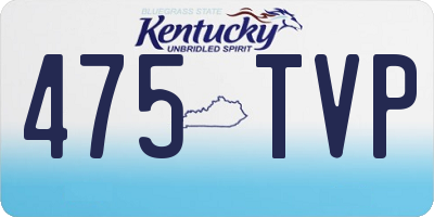 KY license plate 475TVP