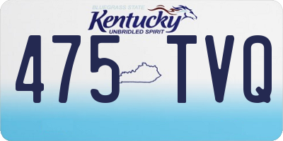 KY license plate 475TVQ