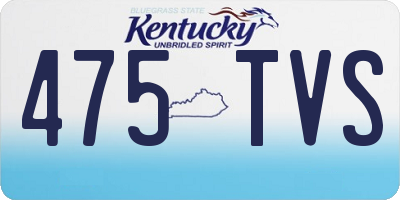KY license plate 475TVS