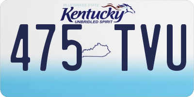 KY license plate 475TVU