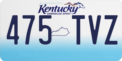 KY license plate 475TVZ