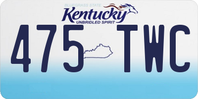 KY license plate 475TWC