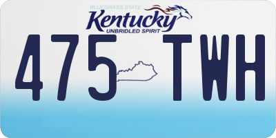 KY license plate 475TWH