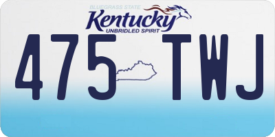 KY license plate 475TWJ