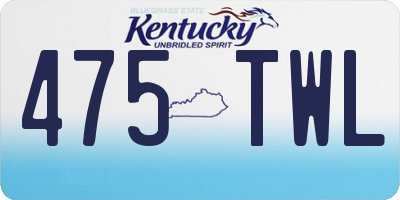 KY license plate 475TWL