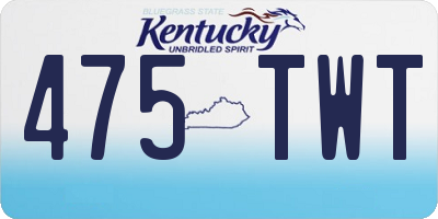KY license plate 475TWT