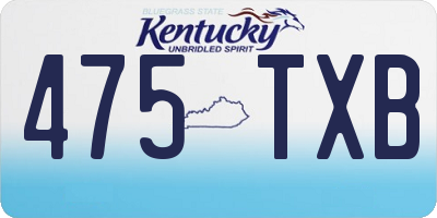 KY license plate 475TXB