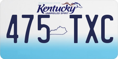 KY license plate 475TXC