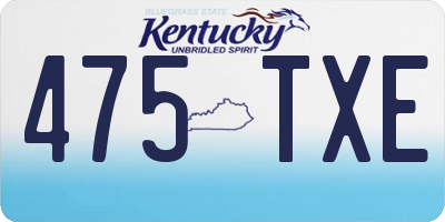 KY license plate 475TXE