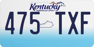 KY license plate 475TXF