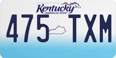 KY license plate 475TXM