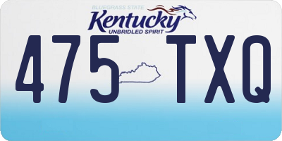 KY license plate 475TXQ