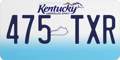 KY license plate 475TXR