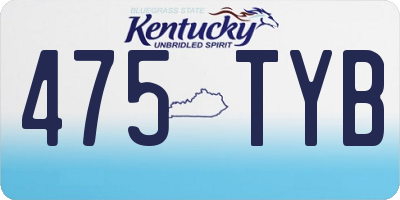 KY license plate 475TYB