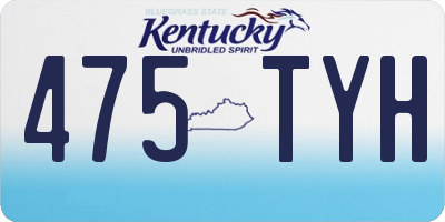 KY license plate 475TYH