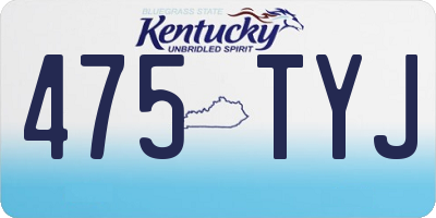 KY license plate 475TYJ