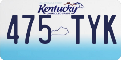 KY license plate 475TYK
