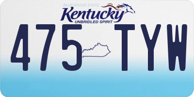 KY license plate 475TYW