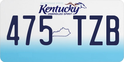 KY license plate 475TZB