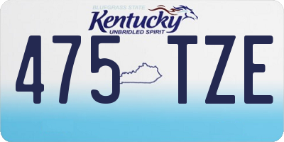 KY license plate 475TZE