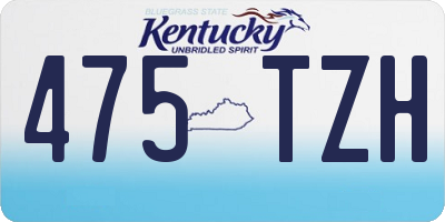 KY license plate 475TZH