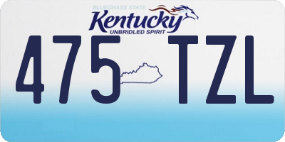 KY license plate 475TZL