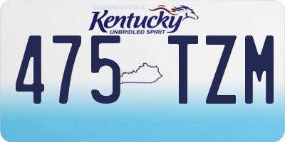 KY license plate 475TZM