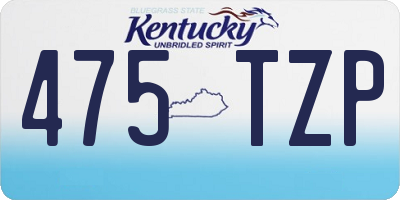 KY license plate 475TZP