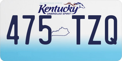 KY license plate 475TZQ