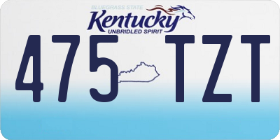 KY license plate 475TZT