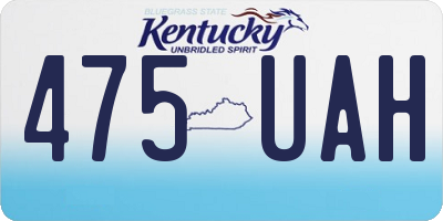 KY license plate 475UAH