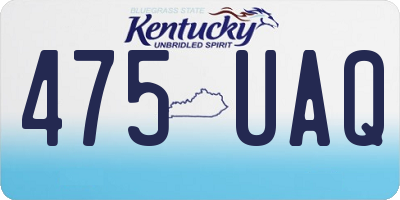 KY license plate 475UAQ