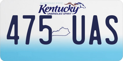 KY license plate 475UAS