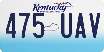 KY license plate 475UAV