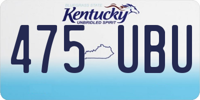 KY license plate 475UBU