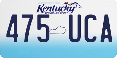KY license plate 475UCA