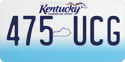 KY license plate 475UCG