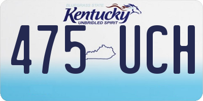 KY license plate 475UCH