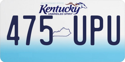 KY license plate 475UPU