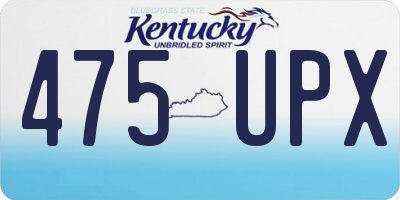 KY license plate 475UPX