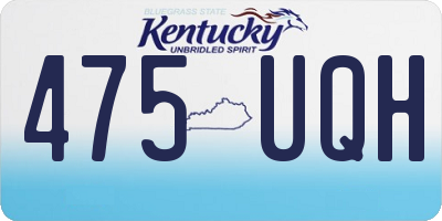 KY license plate 475UQH