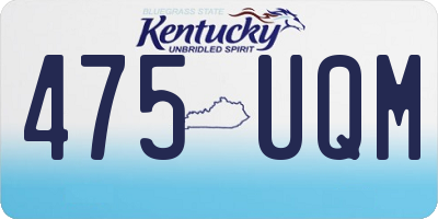 KY license plate 475UQM