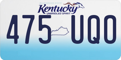 KY license plate 475UQO