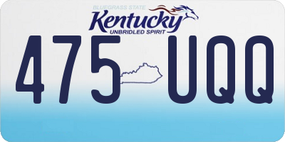 KY license plate 475UQQ