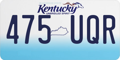 KY license plate 475UQR