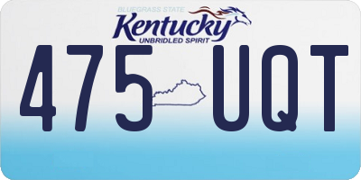 KY license plate 475UQT