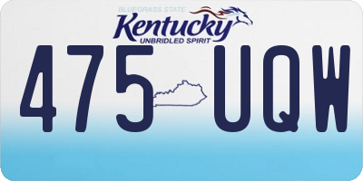 KY license plate 475UQW
