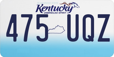 KY license plate 475UQZ